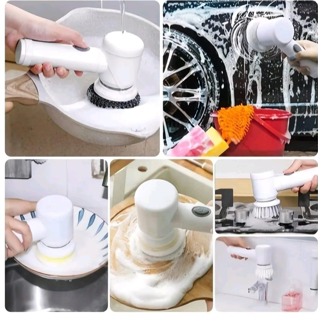 Escova Elétrica Multiuso TurboClean™ – Limpeza Rápida e Sem Esforço