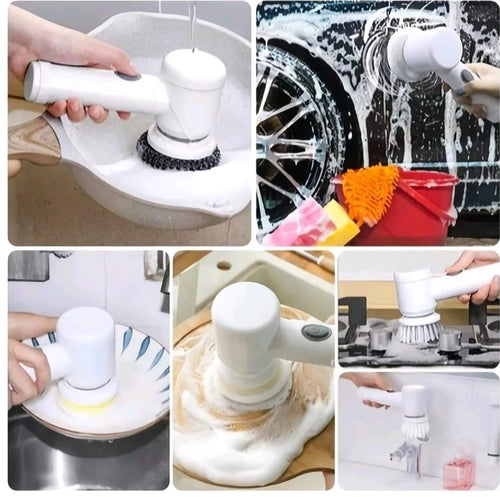 Escova Elétrica Multiuso TurboClean™ – Limpeza Rápida e Sem Esforço