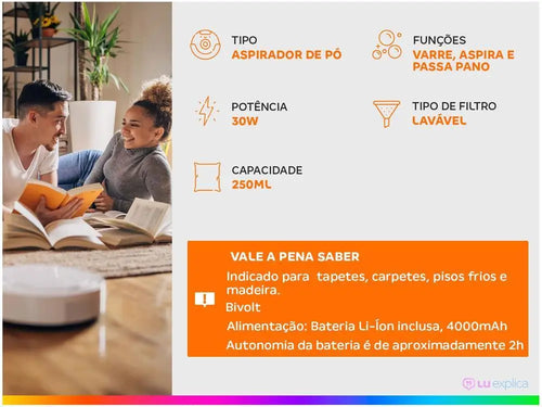 Aspirador robô WAP W96 30W - Bivolt