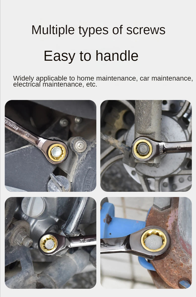 Chave Torx Universal com Torque Ajustável de 8 a 30 mm, Chave de Catraca para Reparo de Bicicletas, Motocicletas e Carros, Ferramenta Mecânica