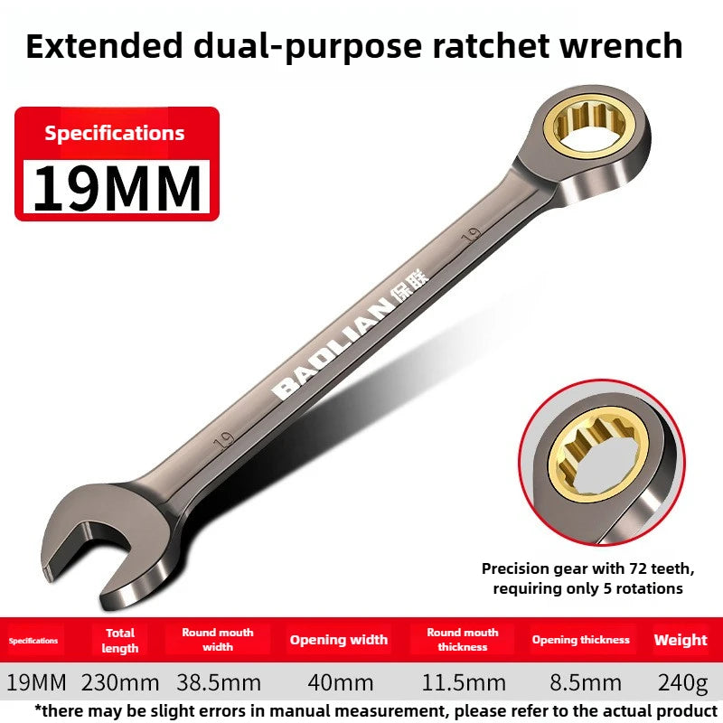 Chave Torx Universal com Torque Ajustável de 8 a 30 mm, Chave de Catraca para Reparo de Bicicletas, Motocicletas e Carros, Ferramenta Mecânica