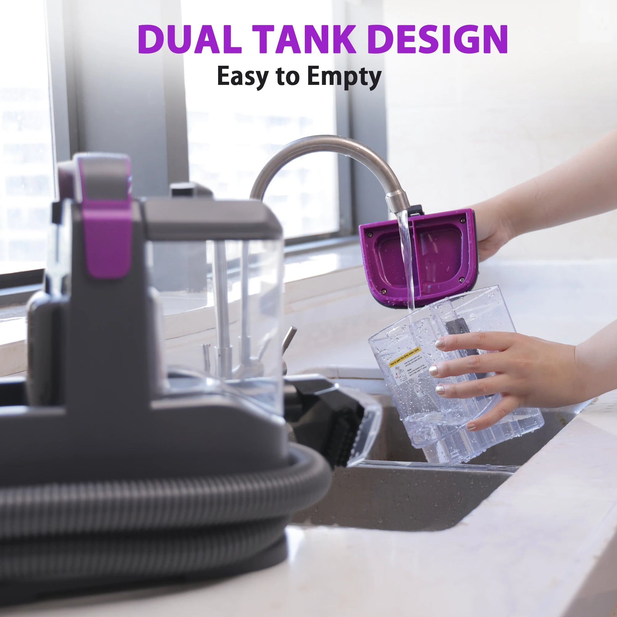 Aspirador de pó C9 Spot com mangueira de 1,4 m, com fio, para carpetes e tapetes, com pulverizador para líquidos, ideal para sofás e carros.